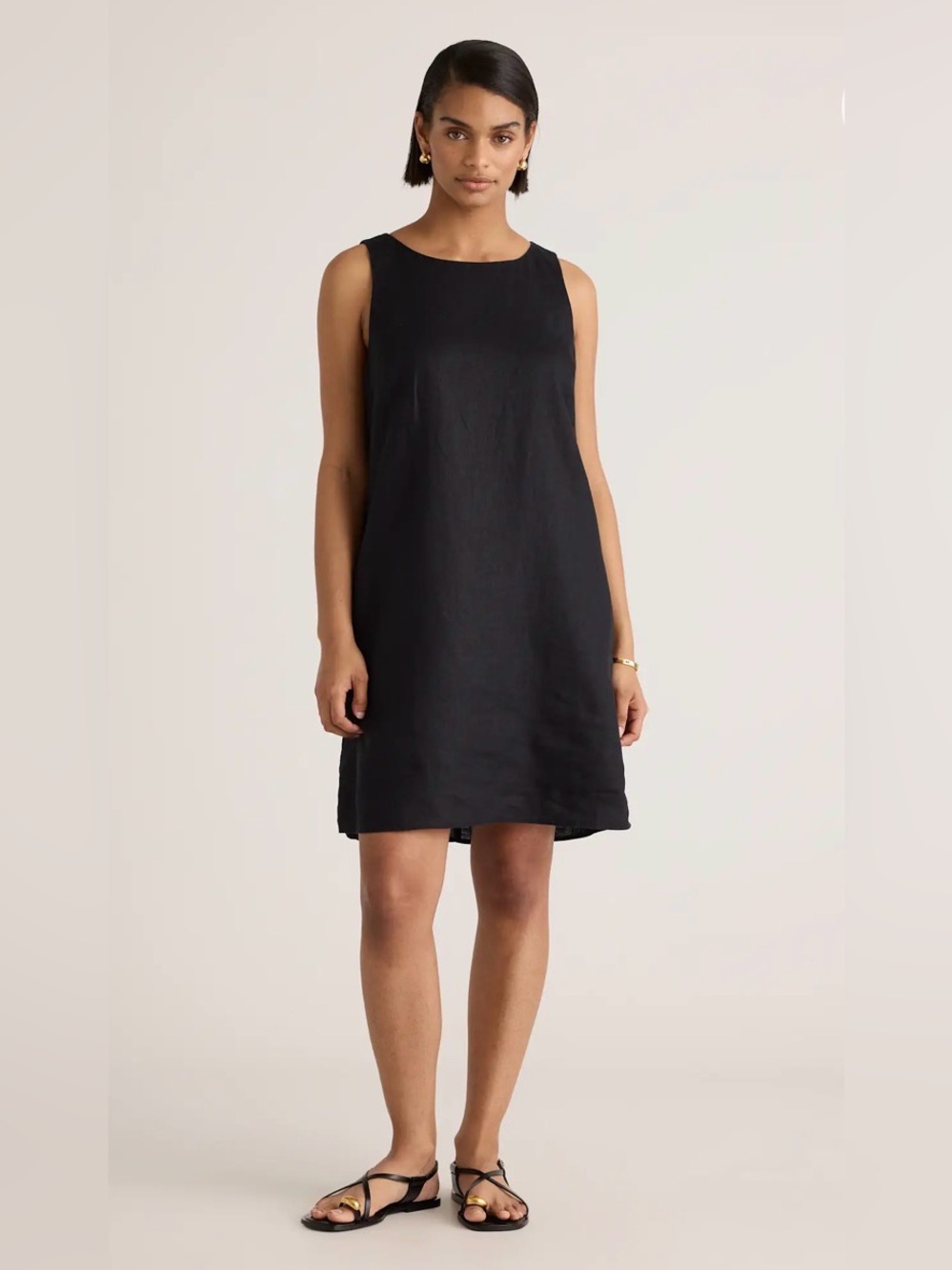 Quince 100% European Linen Tank Mini Dress - Large